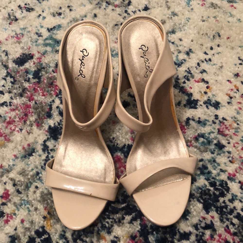 nude heel sandals